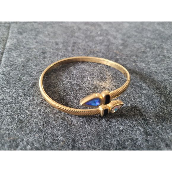 Vintage Swarovski SAL Gold Tone Snake Bracelet - Picture 1 of 3